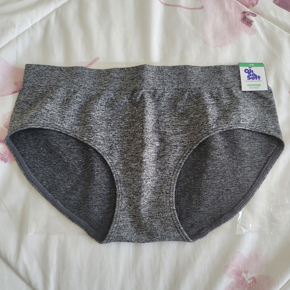 Justice Girl's Breathable Hipster Panties in Gray Size 12 NWT